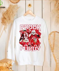 San Francisco 49ers football Brock Purdy number 13 player pose retro shirt