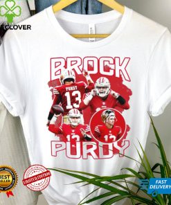 San Francisco 49ers football Brock Purdy number 13 player pose retro shirt 1 San Francisco 49ers football Brock Purdy number 13 player pose retro shirt