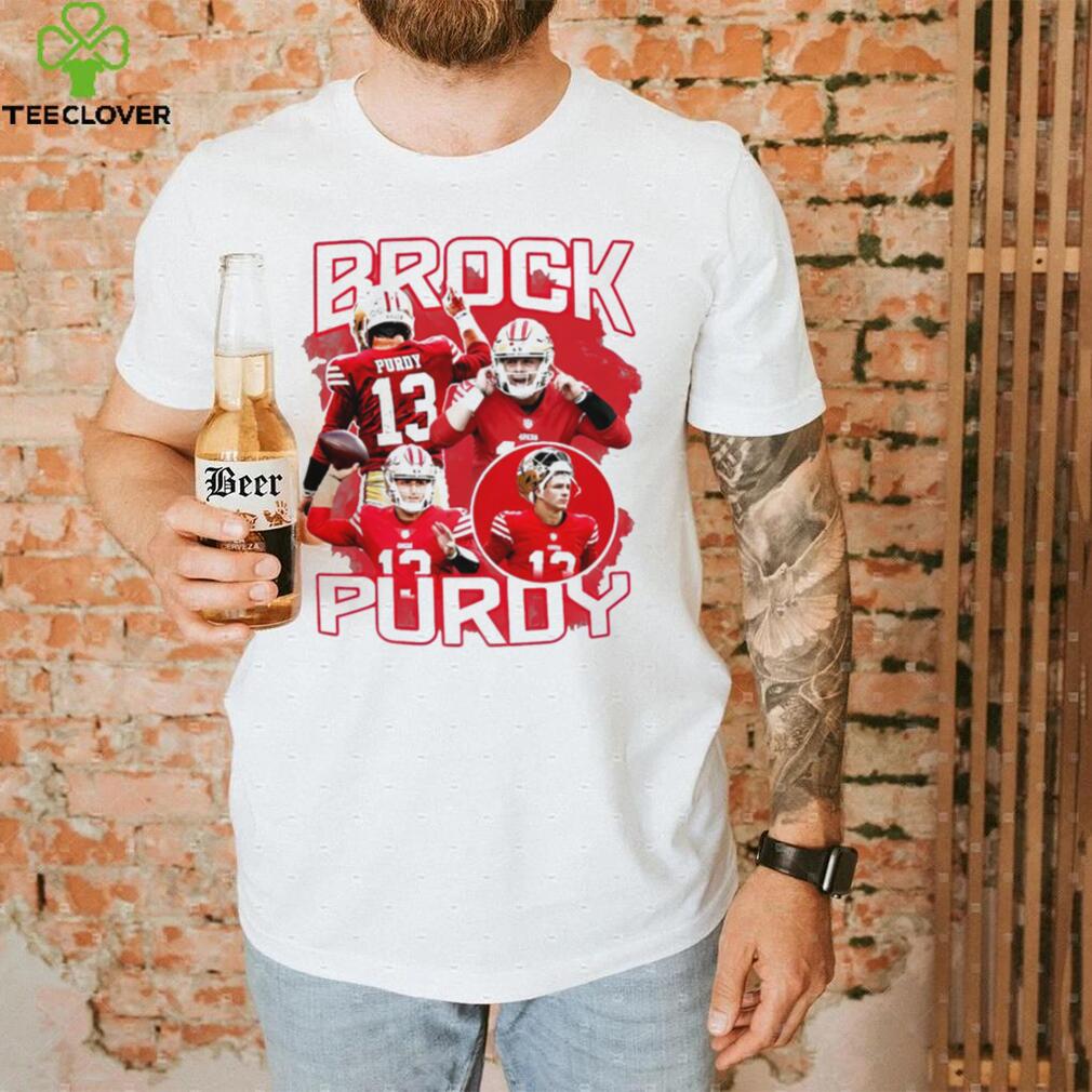 San Francisco 49ers football Brock Purdy number 13 player pose retro shirt San Francisco 49ers football Brock Purdy number 13 player pose retro shirt