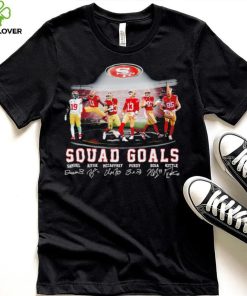 San Francisco 49ers football squad goals Samuel Aiyuk McCaffrey Purdy Bosa Kittle signatures hoodie, sweater, longsleeve, shirt v-neck, t-shirt