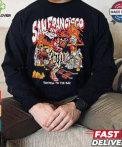 San Francisco 49ers skeleton faithful to the bay graphic shirt