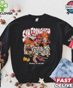 San Francisco 49ers skeleton faithful to the bay graphic shirt