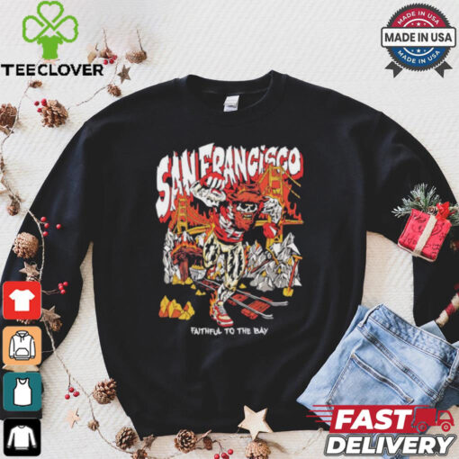 San Francisco 49ers skeleton faithful to the bay graphic shirt