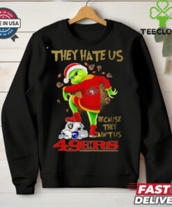 San Francisco 49ers x Grinch They hate us because they ain’t us helmet shirt