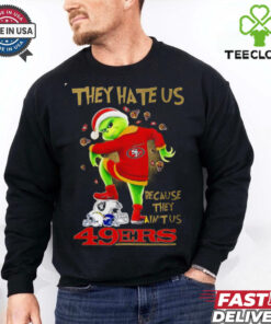 San Francisco 49ers x Grinch They hate us because they ain’t us helmet shirt