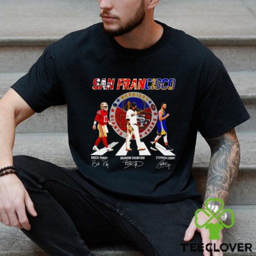San Francisco Brock Purdy Brandon Crawford Stephen Curry signatures shirt