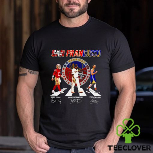 San Francisco Brock Purdy Brandon Crawford Stephen Curry signatures shirt