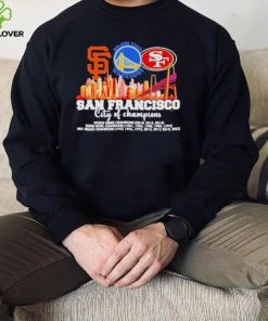 San Francisco City of Champions Giants Warriors and 49ers 2022 matchup shirt