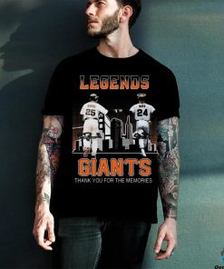 San Francisco Giants Barry Bonds and Willie Mays Legends thank you for the memories signatures hoodie, sweater, longsleeve, shirt v-neck, t-shirt