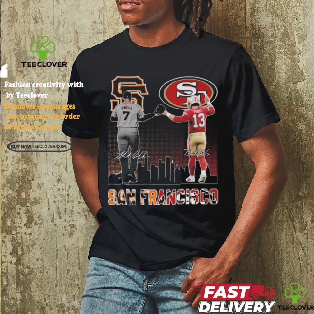 San Francisco Giants Blake Snell San Francisco 49ers Brock Purdy The Stars Signatures T shirt San Francisco Giants Blake Snell San Francisco 49ers Brock Purdy The Stars Signatures T shirt