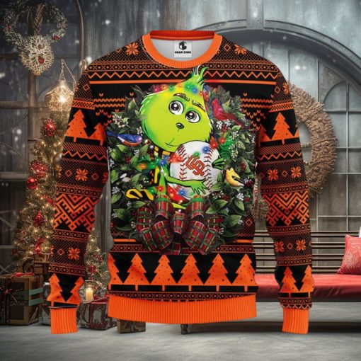 San Francisco Giants Grinch Hug Christmas Ugly Sweater