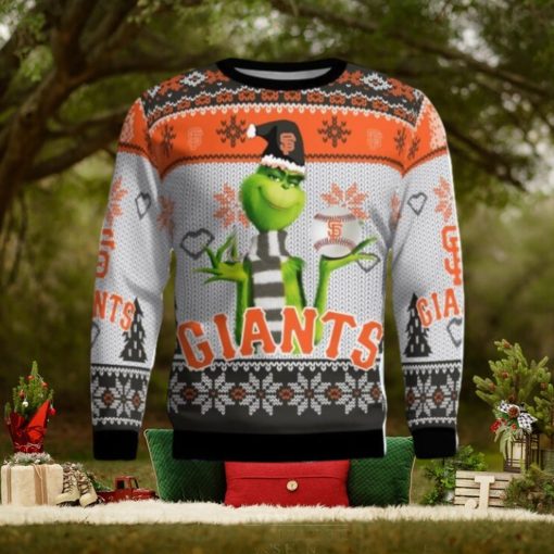 San Francisco Giants Grinch Snowflake Pattern Ugly Sweater Christmas
