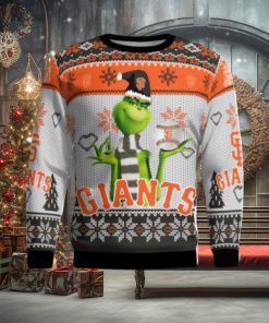 San Francisco Giants Grinch Snowflake Pattern Ugly Sweater Christmas