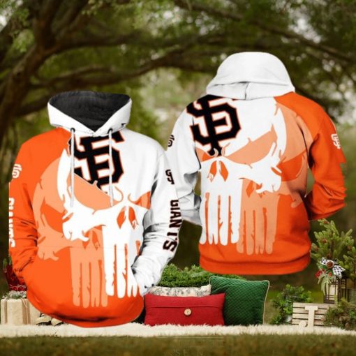 San Francisco Giants MLB Team Skull 3D Printed Hoodie