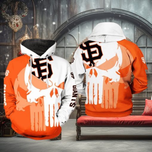 San Francisco Giants MLB Team Skull 3D Printed Hoodie