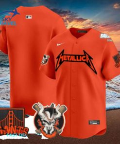 San Francisco Giants Metallica Orange Baseball Jersey