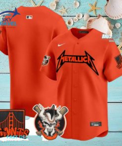 San Francisco Giants Metallica Orange Baseball Jersey