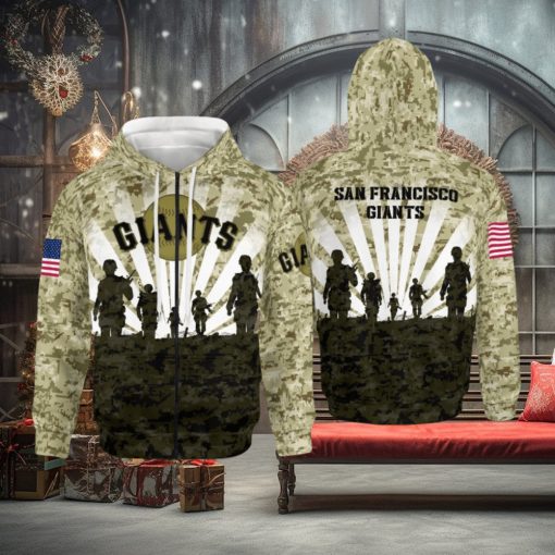 San Francisco Giants Military All Over Printed 3D Hoodie Winter Gift