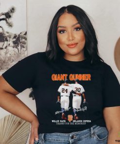 San Francisco Giants Orlando Cepeda Willie Mays Giant Gunner T Shirt