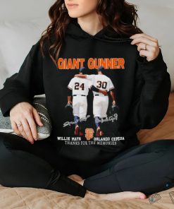 San Francisco Giants Orlando Cepeda Willie Mays Giant Gunner T Shirt