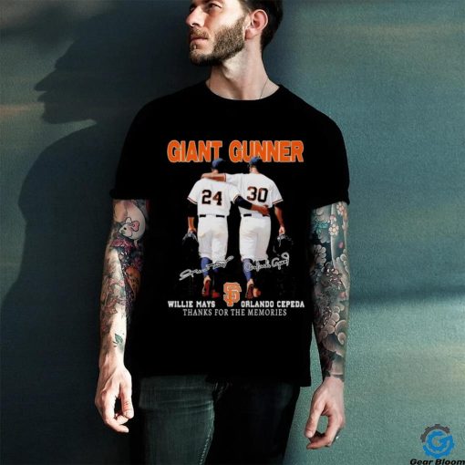 San Francisco Giants Orlando Cepeda Willie Mays Giant Gunner T Shirt
