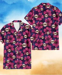 San Francisco Giants Plum Vilolet Hibiscus Dark Navy Leaf Black 3D Hawaiian Shirt Gift For Fans