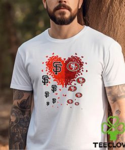 San Francisco Giants San Francisco 49ers logo hearts sport gift hoodie, sweater, longsleeve, shirt v-neck, t-shirt