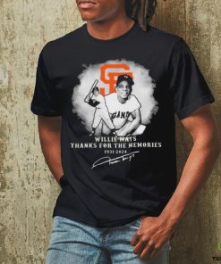 San Francisco Giants Willie Mays 1931 2024 thank you for the memories signature hoodie, sweater, longsleeve, shirt v-neck, t-shirt