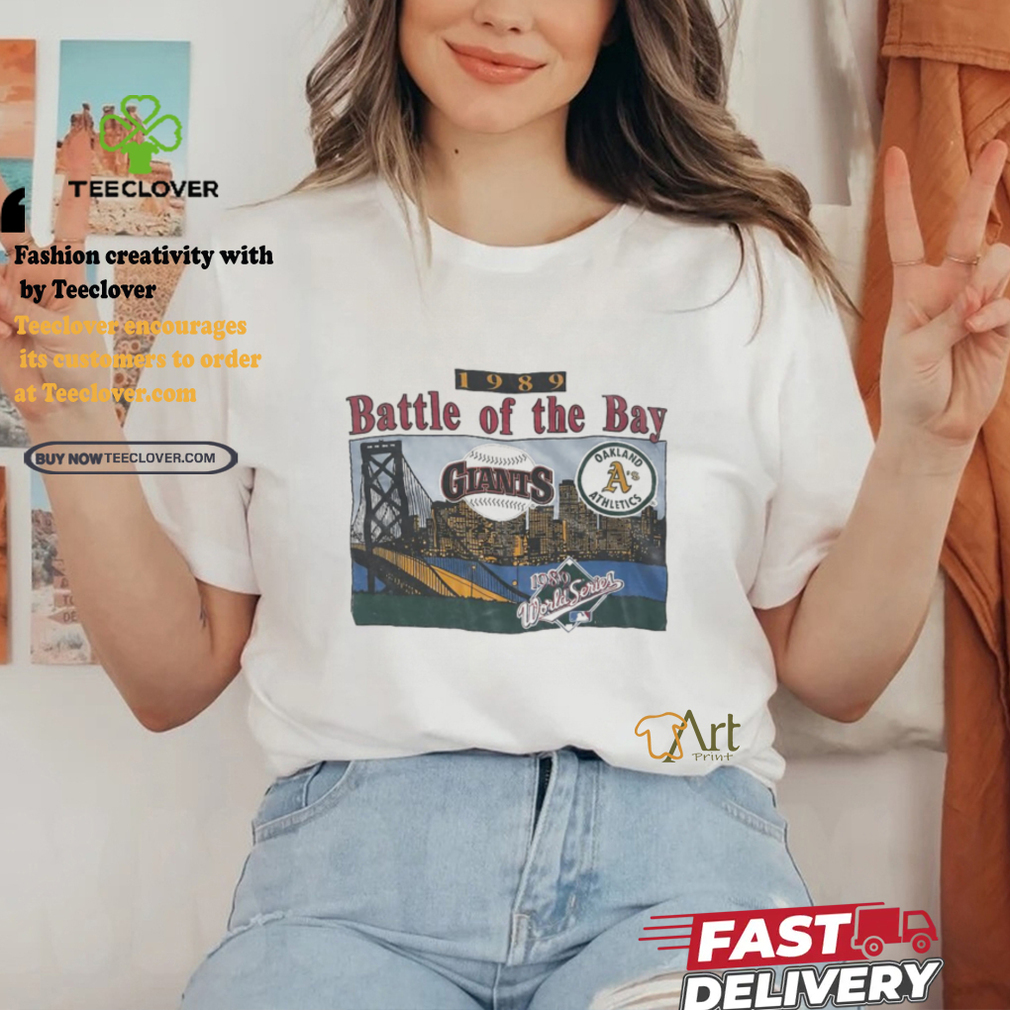 San Francisco Giants vs Oakland Athletic battle of the bay 1989 vintage shirt San Francisco Giants vs Oakland Athletic battle of the bay 1989 vintage shirt
