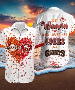 San Francisco Heart Hawaiian Shirt Sport Teams Summer Holiday