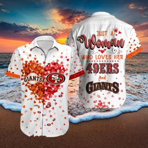 San Francisco Heart Hawaiian Shirt Sport Teams Summer Holiday