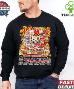 San Francisco The 49Ers 80th Anniversary 1944 2024 signature shirt