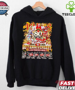 San Francisco The 49Ers 80th Anniversary 1944 2024 signature shirt