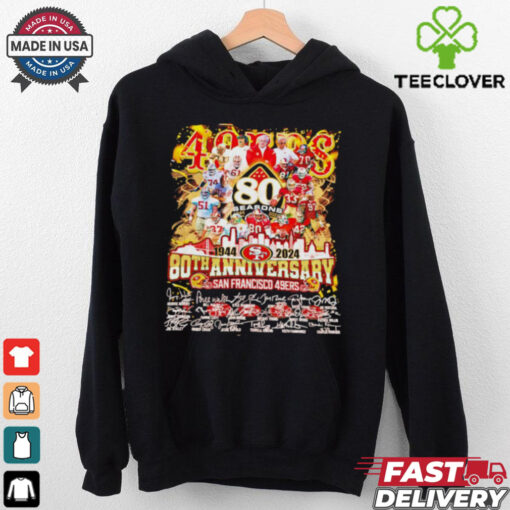 San Francisco The 49Ers 80th Anniversary 1944 2024 signature shirt