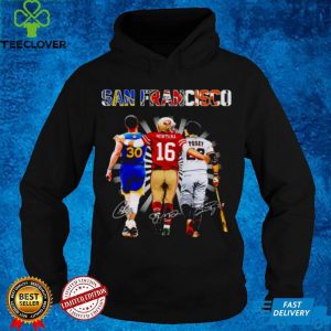 San Francisco best player Stephen Curry Joe Montana Buster Posey signatures hoodie, sweater, longsleeve, shirt v-neck, t-shirt