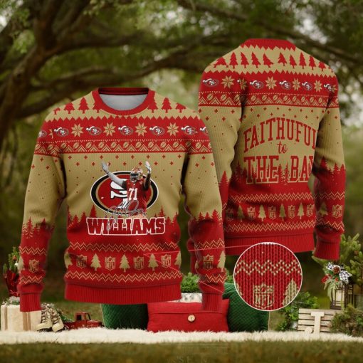 San Francisco – Trent Williams #71 Super Bowl LVII 2023 Faithful To The Bay Ugly Christmas Sweater