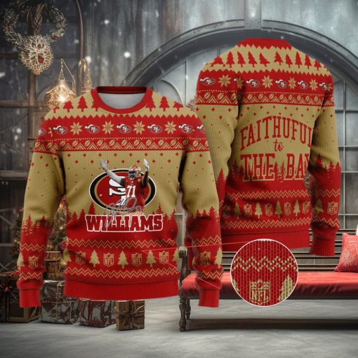 San Francisco – Trent Williams #71 Super Bowl LVII 2023 Faithful To The Bay Ugly Christmas Sweater