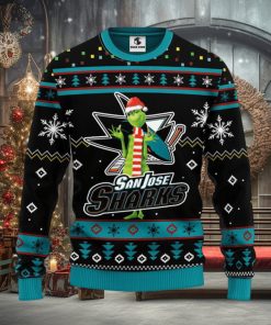 San Jose Sharks Funny Grinch Christmas Ugly Sweater