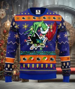 San Jose Sharks Grinch Christmas Ugly Sweater