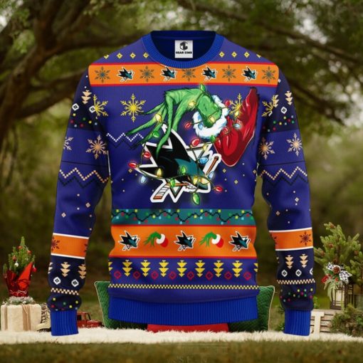 San Jose Sharks Grinch Christmas Ugly Sweater