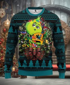 San Jose Sharks Grinch Hug Christmas Ugly Sweater