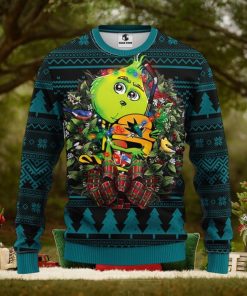 San Jose Sharks Grinch Hug Christmas Ugly Sweater