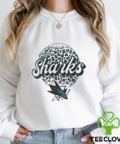 San Jose Sharks Leopard Print Long Sleeve T Shirt