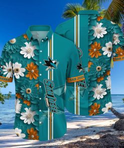 San Jose Sharks NHL Flower Hawaiian Shirt For Men Women Gift For Fans