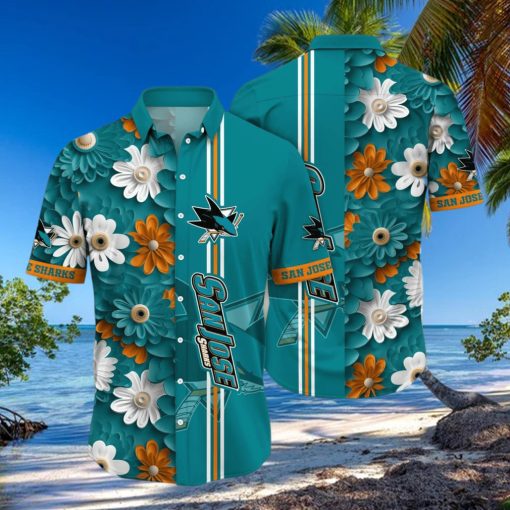 San Jose Sharks NHL Flower Hawaiian Shirt For Men Women Gift For Fans