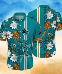 San Jose Sharks NHL Flower Hawaiian Shirt For Men Women Gift For Fans