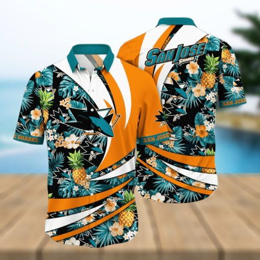 San Jose Sharks NHL Flower Hawaiian Shirt Style Gift For Men Women Fans