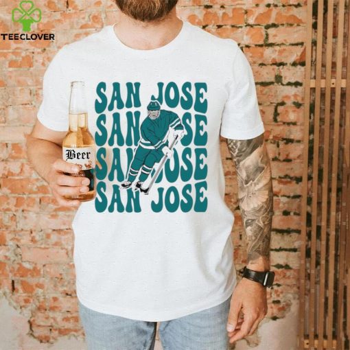 San Jose Sharks NHL ice hockey player cartoon shirt