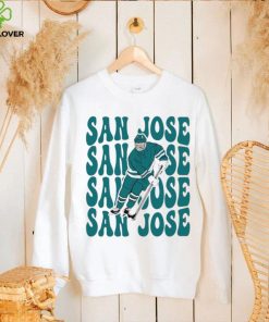 San Jose Sharks NHL ice hockey player cartoon shirt