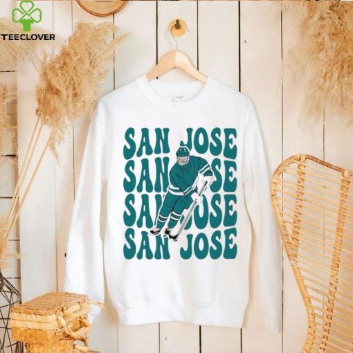 San Jose Sharks NHL ice hockey player cartoon shirt